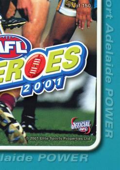 2001 ESP AFL Heroes #97 Adam Kingsley Back